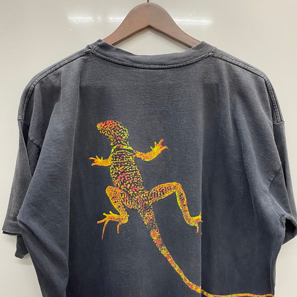 【曜日割引対象外】 ヴィンテージ vintage 90's マルボロ Marlboro リザード Lizard ポケットTシャツ Tシャツ ブラック XLサイズ 201MT-4295 VB
