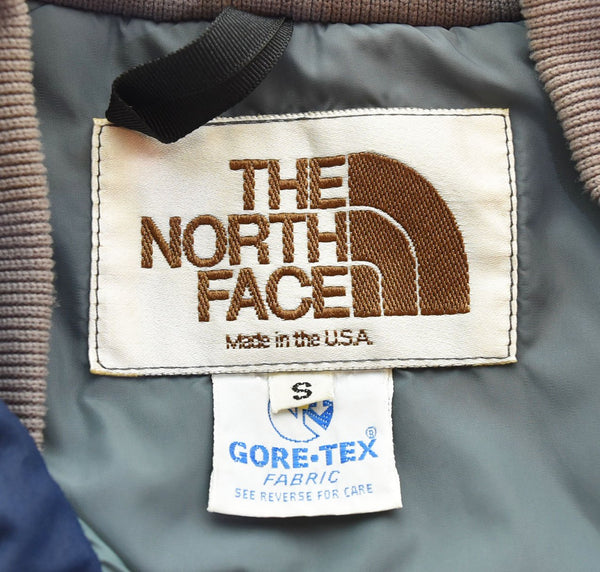 ノースフェイス THE NORTH FACE 80年代 茶タグ DOWN JACKET ダウンジャケット GORE TEX ゴアテックス MADE IN USA  ジャケット ネイビー 103MT-2444