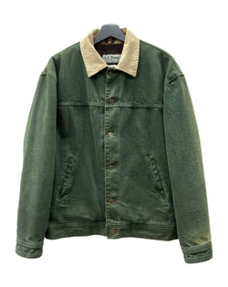 エルエルビーン L.L.Bean 70s 80s DENIM JACKET デニム ジャケット Gジャン カバーオール ブランケット ヴィンテージ アウター 緑 S945 ジャケット 無地 カーキ Sサイズ 104MT-1783