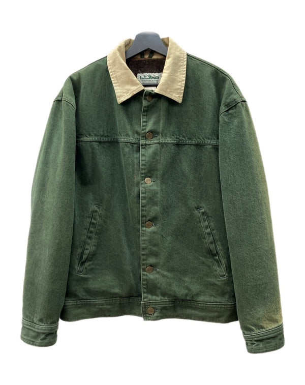エルエルビーン L.L.Bean 70s 80s DENIM JACKET デニム ジャケット Gジャン カバーオール ブランケット ヴィンテージ アウター 緑 S945 ジャケット 無地 カーキ Sサイズ 104MT-1783