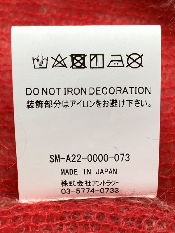 セントマイケル SAINT MICHAEL 22AW CLOWN Knitwear クラウン ニット モヘア ブレンド セーター 桃 SM-A22-0000-073 セーター キャラクター ピンク Lサイズ 104MT-2099