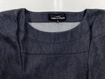 コムデギャルソン COMME des GARCONS トリコ tricot 2015年製 ルック3 半袖 ダンガリー デニム クルーネック ロング ポケット インディゴ INDIGO TP-O002 ワンピース 無地 ネイビー Sサイズ 104LT-139