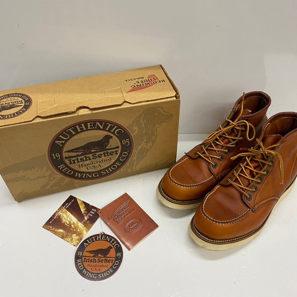 【曜日割引対象外】 レッドウィング RED WING 90's 97年製 犬刻印 アイリッシュセッター 875 メンズ靴 ブーツ ワーク ブラウン 28cmサイズ 201-shoes1518 VB