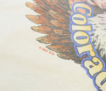 ハーレー ダビッドソン Harley Davidson  00's COLORADO SPRINGS EAGLE PRINT Tee コロラド イーグル Made in USA Hanes BEEFY-T XL Tシャツ ホワイト 103MT-2887