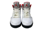 ナイキ NIKE 19年製 AIR JORDAN 5 RETRO FIRE RED エア ジョーダン レトロ ファイヤー レッド AJ5 スウッシュロゴ 白 赤 黒 DA1911-102 メンズ靴 スニーカー ホワイト 27.5cm 104S-844