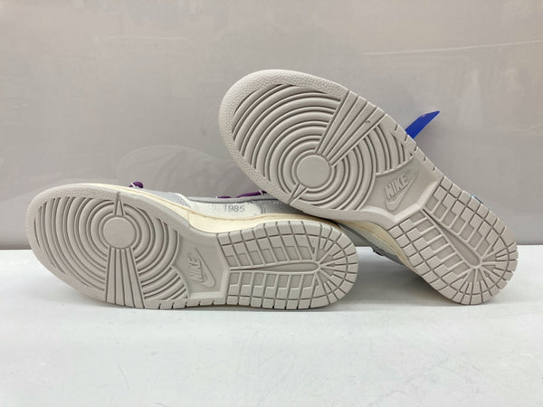 ナイキ NIKE 21年製 × OFF-WHITE オフ ホワイト NIKE DUNK LOW 1 OF 48 NEUTRAL GREY ダンク ロー シューズ 灰 DM1602-107 メンズ靴 スニーカー グレー 27cm 104S-662