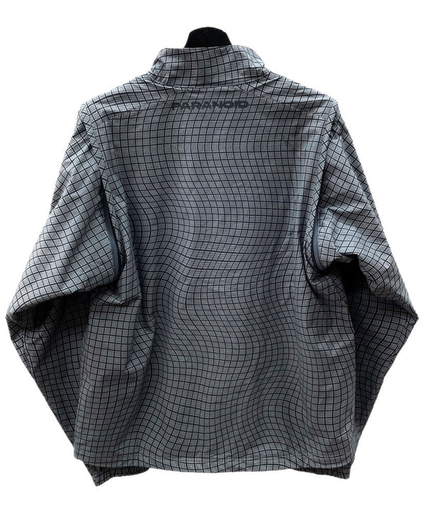 アンブロ UMBRO × PARANOID パラノイド SHELL CHECK ACTIVE JACKET 袖ドッキング シェル ジャケット 灰 ジャケット チェック グレー Lサイズ 104MT-1264