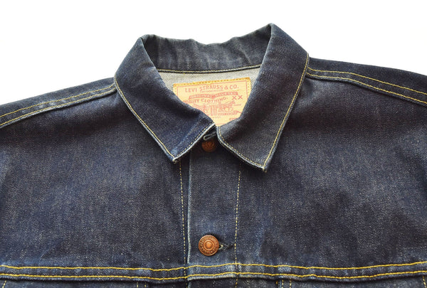 リーバイス Levi's 90s 90's 557XX 1962年 3rd モデル 復刻 LVC トラッカージャケット ビッグサイズ 米国製 濃紺 70557 0006 44 ジャケット ブルー 103MT-2111