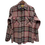 【曜日割引対象外】 ヴィンテージ vintage Sears 70's プリントネルチェックシャツ 長袖シャツ レッド 201MT-4675 VB