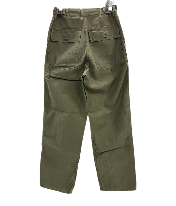 ミリタリー MILITARY 50's 50年代 US ARMY  OG-107 ベイカーパンツ 初期型 サイドアジャスター ボタンフライ コットンサテン Vintage ヴィンテージ ボトムスその他 カーキ 101MB-674