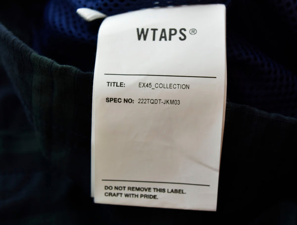 ダブルタップス WTAPS 22AW SMOCK JACKET COPO チェック プルオーバー ジャケット 緑 222TQDT-JKM03 3 ジャケット グリーン 103MT-1743