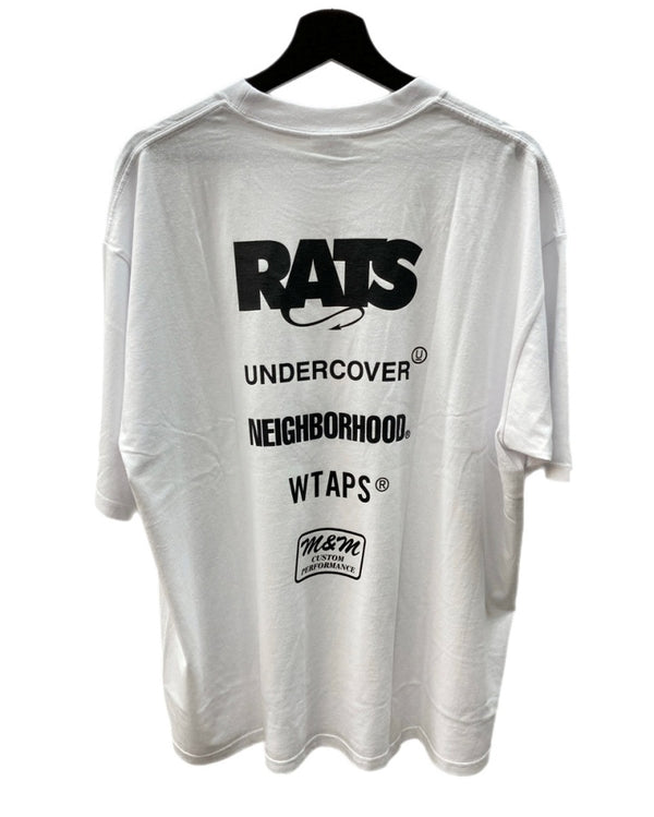 ラッツ RATS 15周年 FULL BLOOD TEE フル ブラッド Tシャツ 白 Tシャツ ロゴ ホワイト XLサイズ 104MT-1496