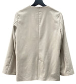 アニュアンス  anuans 完売品 23年モデル レイヤード カラー スリットスリーブジャケット フレアスリーブ ウエストマーク 内袖切替 フォーマル オフィスカジュアル エレガント BEIGE 1523101003-0 ジャケット ベージュ フリーサイズ 104LT-186