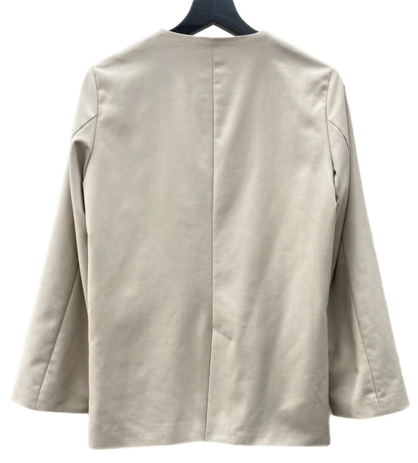 アニュアンス  anuans 完売品 23年モデル レイヤード カラー スリットスリーブジャケット フレアスリーブ ウエストマーク 内袖切替 フォーマル オフィスカジュアル エレガント BEIGE 1523101003-0 ジャケット ベージュ フリーサイズ 104LT-186