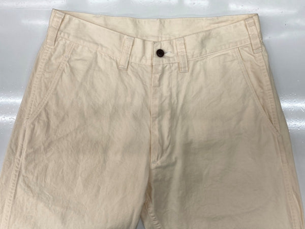 コムデギャルソン COMME des GARCONS HOMME WORK PANTS ワーク パンツ ジップフライ トラウザーズ 白 無地 HM-P018 ボトムスその他 ホワイト Sサイズ 104MB-399