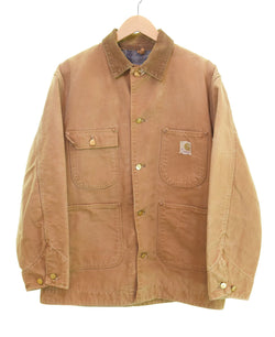 カーハート Carhartt 70s MICHIGAN CHORE COAT ミシガンチョアコート プリントタグ ブランケットライナー  70年代 70’s ワーク ダック カバーオール 40 ジャケット ブラウン 103MT-2236