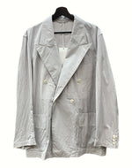 ヨーク YOKE 22SS STRIPE DOUBLE BRESTED SHIRT JACKET ストライプ ダブル ブレスト シャツ ジャケット テーラード 灰 YK22SS0331J サイズ 3 ジャケット ストライプ グレー 104MT-1128