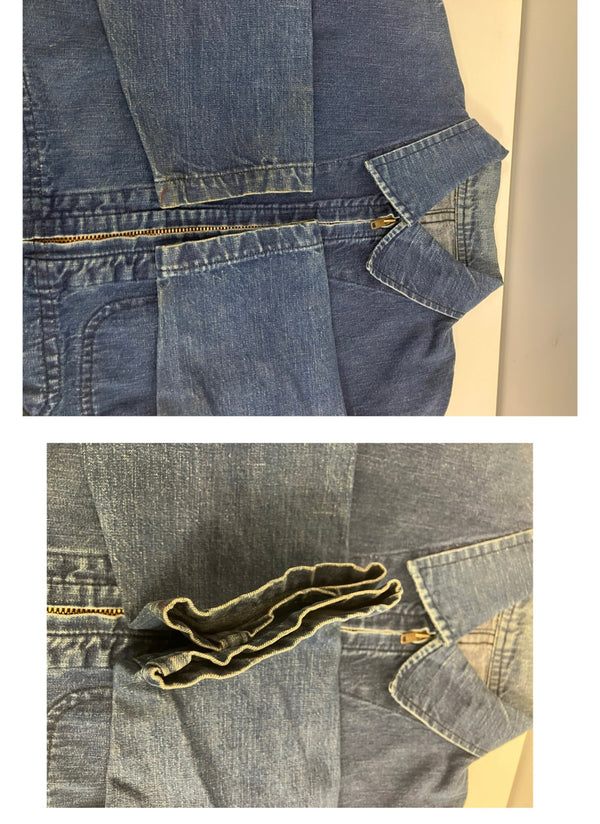 ヴィンテージ vintage 60's 60年代 CONE DENIM デニムジャケット ワークジャケット ブルゾン TALON ZIPPER 耳付き ジャケット ブルー 101MT-4790