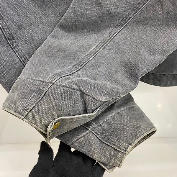 【曜日割引対象外】 カーハート Carhartt 00's デトロイトジャケット 裏地チェック USA製 ジャケット ブラック XLサイズ 201MT-4755 VB