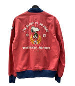 バズリクソンズ BUZZ RICKSON'S × PEANUTS ピーナッツ TOUR JACKET ツアー ジャケット スヌーピー アウター ロゴ 刺繍 赤 BR14073 サイズ 38 ジャケット キャラクター レッド 104MT-1295