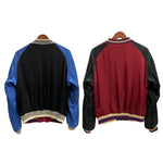 【曜日割引対象外】 スカルフライト SKULL FLIGHT MYOSEN スカジャン タグ欠損 ジャケット レッド 201MT-4716 VB