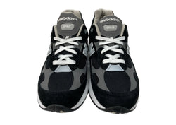 ニューバランス new balance 24年製 U992 ABZORB SBS スエード メッシュ ランニング ローカット シューズ 黒 U992BK メンズ靴 スニーカー ブラック 28cm 104S-1066