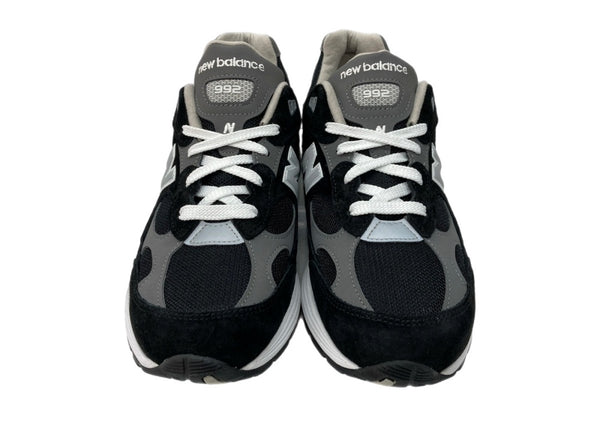 ニューバランス new balance 24年製 U992 ABZORB SBS スエード メッシュ ランニング ローカット シューズ 黒 U992BK メンズ靴 スニーカー ブラック 28cm 104S-1066