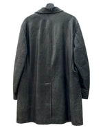 ケンゾー KENZO HOMME LEATHER LONG COAT レザー ロング コート ボタン アーカイブ 本革 アウター ジャケット 黒 ジャケット 無地 ブラック Lサイズ 104MT-1794
