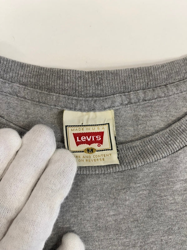 リーバイス Levi's 90s ©1995 Vintage ヴィンテージ USA製 ロゴTシャツ プリントTシャツ US古着 シングルステッチ Tシャツ グレー Mサイズ 101MT-4837