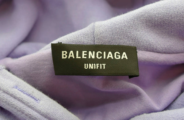 バレンシアガ BALENCIAGA  21SS Caps Destroyed Hoodie キャップス デストロイド フーディ ダメージ 加工 プルオーバー 659403 パーカ パープル Mサイズ 103MT-1729