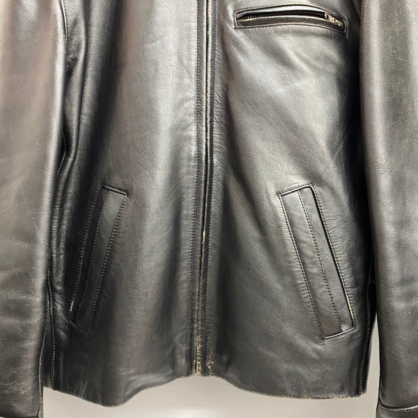 【曜日割引対象外】 ハーレーダビッドソン HARLEY-DAVIDSON USA製 SCREAMIN EAGLE レザージャケット シングルライダースジャケット インナー付き ジャケット ブラック 38サイズ 201MT-4532 VB