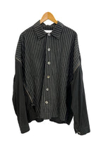 ファセッタズム FACETASM STRIPED ZIPPER SHIRT ストライプ ジッパー シャツ MIMI-SH-U03 サイズ4 長袖シャツ ブラック 101MT-4987