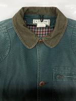 エルエルビーン L.L.Bean 80s HUNTING JACKET ハンティング ジャケット チェックネル ダック ボタン コート アウター USA製 緑 H147 ジャケット 無地 グリーン Sサイズ 104MT-1957
