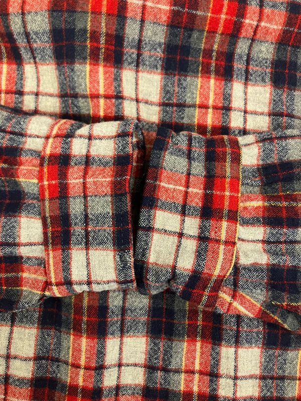 ペンドルトン PENDLETON 80's 80年代 オンブレ シャドー チェック ボードシャツ 長袖 アメリカ製 MADE IN USA Vintage ヴィンテージ L-LONG 長袖シャツ レッド Lサイズ 101MT-3596