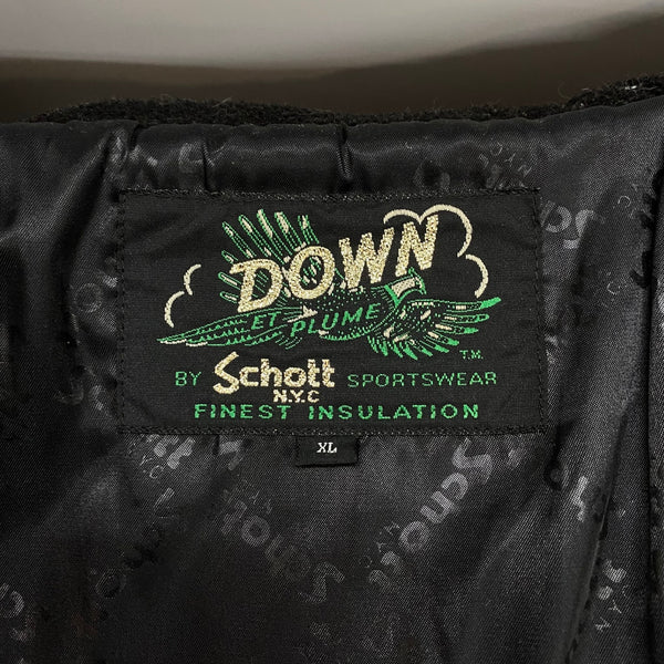 ショット SCHOTT ハイブリッド ダウンジャケット HYBRID DOWN JKT 3102056 ブラック XLサイズ 201MT-4566
