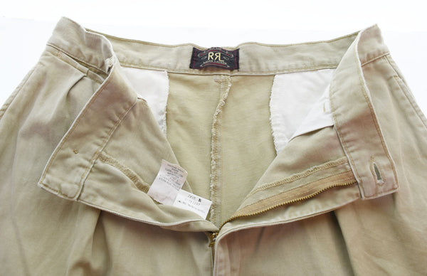 ダブルアールエル RRL Ralph Lauren ラルフローレン 90's 初期 三つ星 タグ タック パンツ C-TK1247 チノパン ベージュ Mサイズ 103MB-456