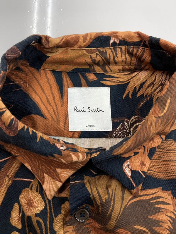 ポールスミス Paul Smith 20SS PRECOLLECTION BEETLE BOTANICAL L/S SHIRT ビートル ボタニカル 長袖 シャツ 昆虫 薄手 紺 PF-WR-49973 長袖シャツ 総柄 マルチカラー Lサイズ 104MT-2123