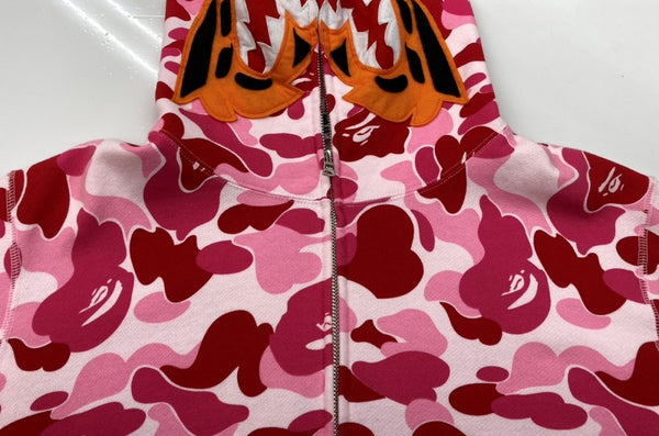 アベイシングエイプ A BATHING APE ABC Camo Tiger Zip Hoodie タイガー カモフラ フル ジップ フーディー  001ZPK801003M パーカ カモフラージュ・迷彩 ピンク Lサイズ 104MT-2151
