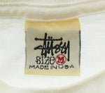 ステューシー STUSSY OLD STUSSY オールド ステューシー 90's 90年 白タグ USA アメリカ製 WORLD TOUR LOGO ワールド ツアー ロゴ Tシャツ ロゴ ホワイト Mサイズ 103MT-651