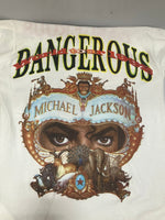 ヴィンテージ vintage 90s 90's  MICHAEL JACKSON DANGEROUS WORLDTOUR 1992 Tee マイケルジャクソン  シングルステッチ - Tシャツ ホワイト フリーサイズ 101MT-3082