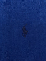 ラルフローレン RalphLauren 90s BLAKE LINEN S/S SHIRT リネン 半袖 シャツ ボタンダウン 刺繍 ショートスリーブ 青 半袖シャツ ワンポイント ブルー XLサイズ 104MT-2050