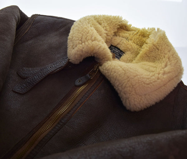 アビレックス AVIREX アヴィレックス B-6 リアル ムートン フライト B6 本革　SCOVILL ZIP ボア 40 ジャケット ブラウン 103MT-2951