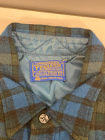 ペンドルトン PENDLETON 60's 60s 60年代 オンブレ シャドー チェック ボードシャツ アメリカ製 MADE IN USA Vintage ヴィンテージ 15 長袖シャツ ブルー Mサイズ 101MT-3598