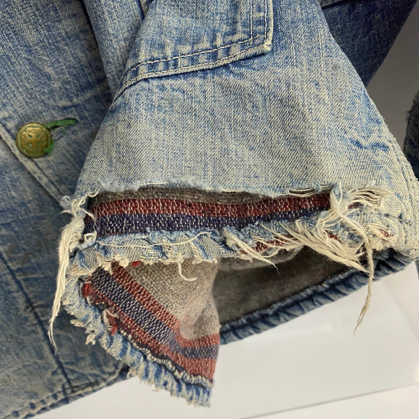 オシュコシュビゴッシュ OSHKOSH B'GOSH ~50's デニムカバーオール 襟コーデュロイ ジャケット ブルー 201MT-3577 VB