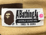 アベイシングエイプ A BATHING APE プルオーバー パーカー フーディ ダブルジップ カモフラ 迷彩柄 カモ ロゴ刺繍 コットン 日本製 BEIGE 1930-215-503 パーカ ワンポイント ベージュ Sサイズ 104LT-141