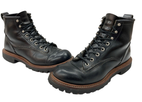 レッドウィング RED WING LINEMAN BOOTS ラインマン ブーツ レースアップ Vibramソール 革靴 ワーク シューズ 7 1/2D 黒 2934 メンズ靴 ブーツ ワーク ブラック 25.5cm 104S-764