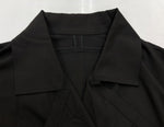 ワイズ Y's S'YTE サイト 2021 Gabardine Stretch Frame Double Collar Drape Coat ギャバジン ドレープコート BLACK 黒 UH-C24-912 コート 無地 ブラック SIZE3 104LT-99
