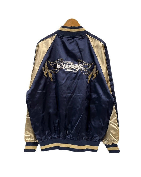 サントリー SUNTORY ×E.YAZAWA コラボ スカジャン サントリープレミアムモルツ 紺 刺繍ロゴ ジャケット ネイビー 101MT-5285