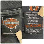 【曜日割引対象外】 ハーレーダビットソン HARLEY-DAVIDSON イーグル フレイム USA製 ロンT ブラック XLサイズ 201MT-4738 VB