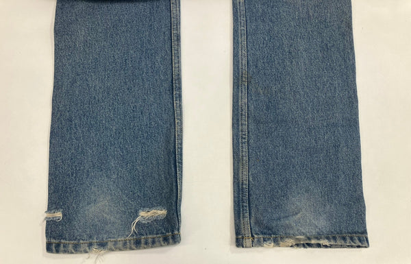 バレンシアガ BALENCIAGA ストレートレッグ ダメージジーンズ 486225 TSB06 デニム ブルー 28 101MB-735